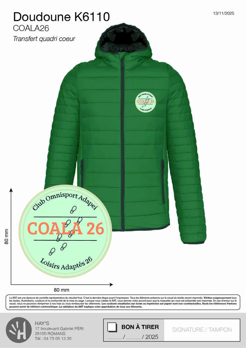 Bon de commande - boutique 25/26