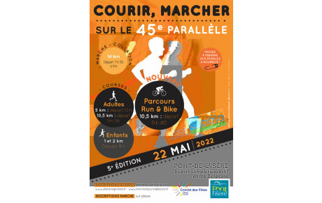 Courir , marcher sur le 45 ème Paralèlle 