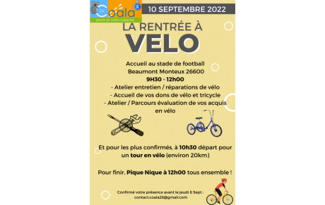 La rentrée à Vélo